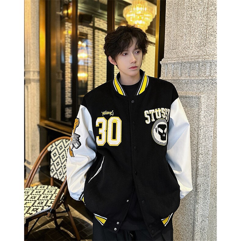 现货25秋冬超重工刺绣夹克棒球服外套MJ1073-P145,男装夹克,电商B288