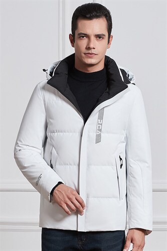 中青年男羽绒服休闲连帽冬装爸爸装时尚外套上衣SFT81628-P230图片