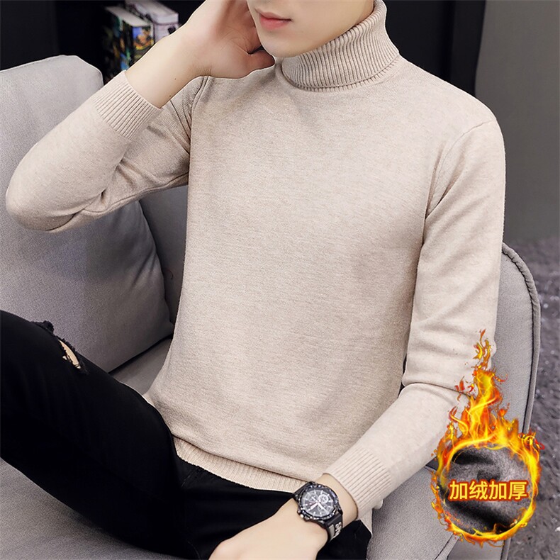 1018-1-M136加绒P29主椎新款跑量高领针织衫男士时尚帅气，男装针织衫/毛衣，星座1018-1​