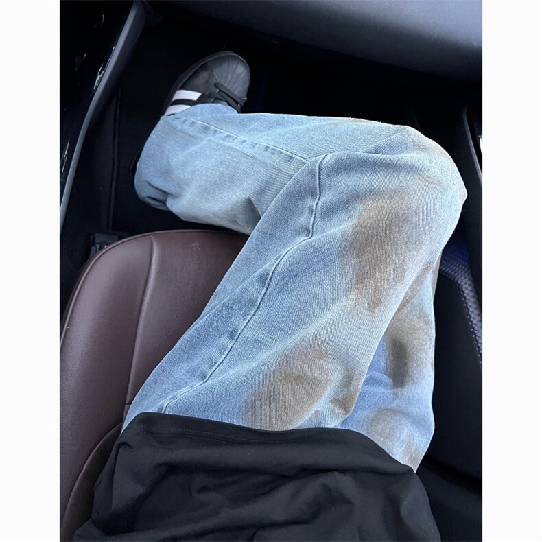 水洗工艺休闲裤脏脏裤直筒牛仔裤NZ31,男装休闲裤,星座1116A-1（原606A）