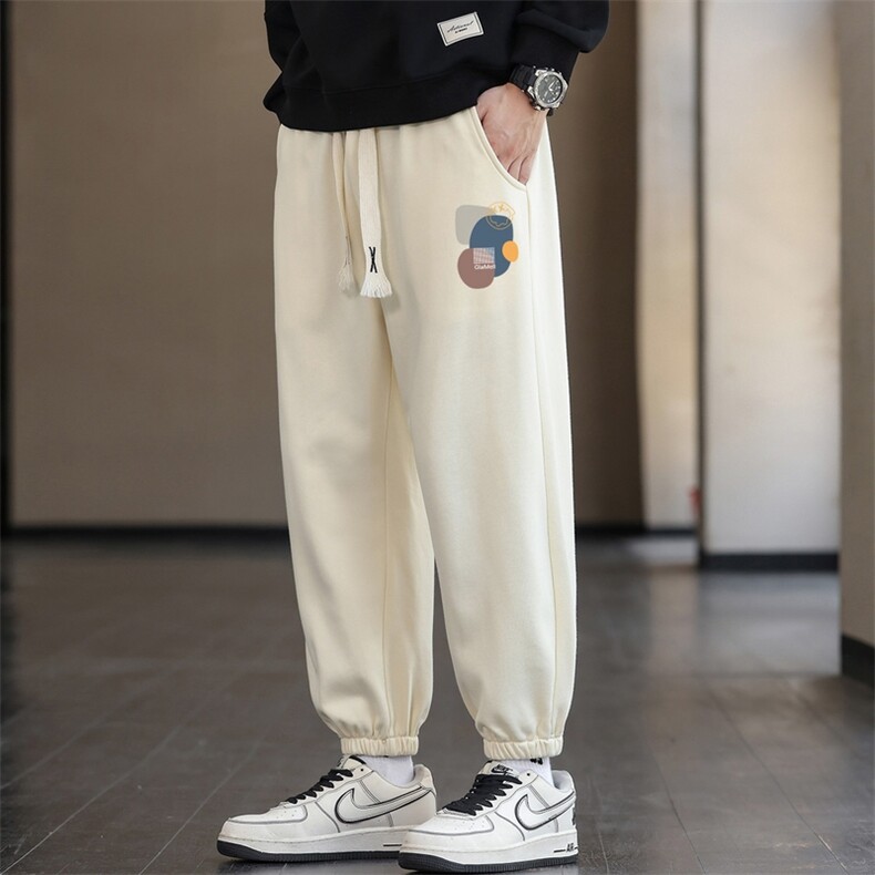 量大13元2025春装新款大码印花青少年男士休闲束脚运动裤K909-P15，女装休闲裤，星座1816-2（原1210–2）