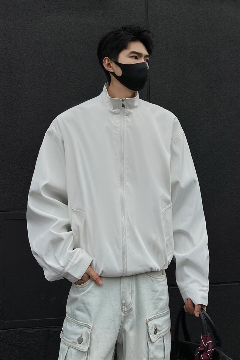 黑墙2025春装大码宽松夹克短款外套男装春季拉链衫上衣S385特68,男装夹克,电商A233-1