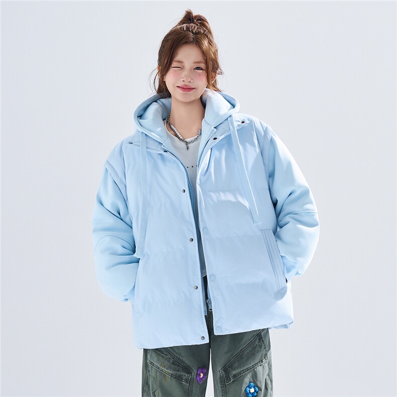 新款冬季羽绒棉服棉袄连帽假两件韩版宽松外套A436-2511-P85,男装棉衣,电商A436