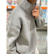重磅秋冬北极绒双拉链毛衣开衫美式复古休闲慵懒风宽松针织衫外套，男装针织衫/毛衣，电商A486-1