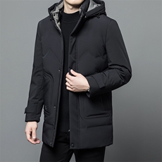 CAH1806钱塘2020-2新款商务休闲连帽中年男士冬季厚款羽绒服P260，男装羽绒服，钱塘207-2