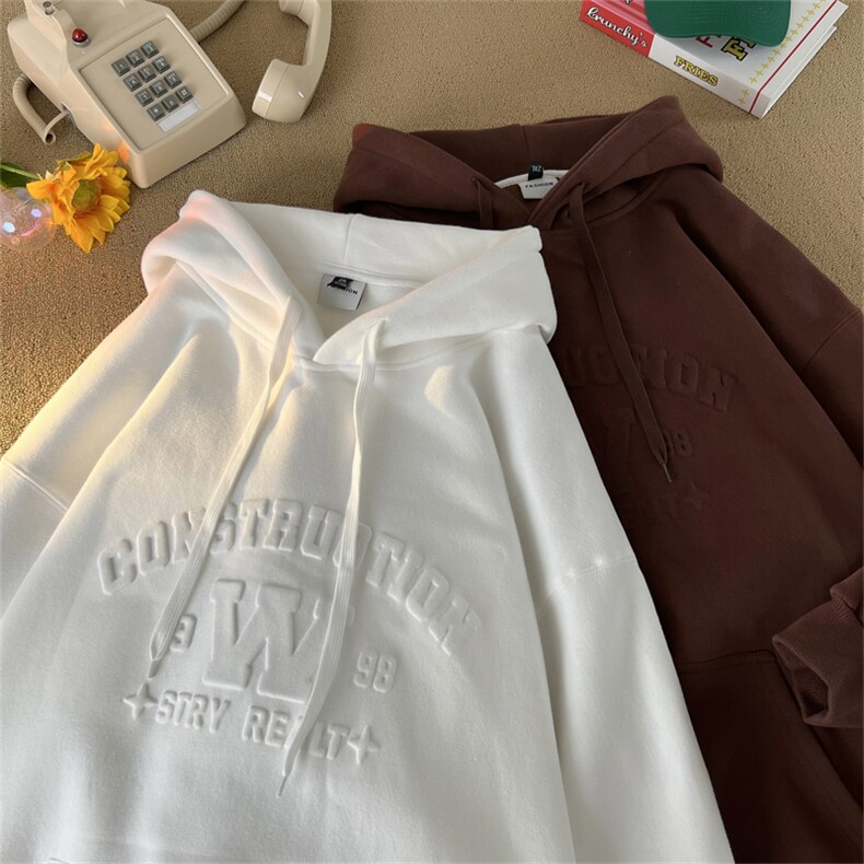 抖音品质供货 2025秋冬新款凹凸钢印连帽卫衣A158-WY61-P65图片