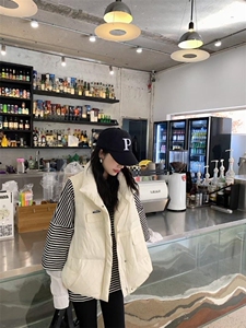 羽绒马甲女2022秋冬新款加厚保暖连帽马夹外穿坎肩图片