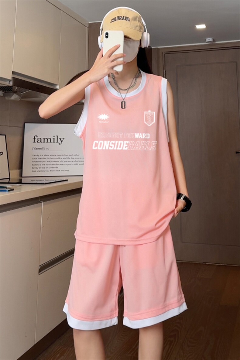 中性24夏款时尚字母印花背心休闲运动套装TZ6305P50控68,男装背心/马甲,电商A268