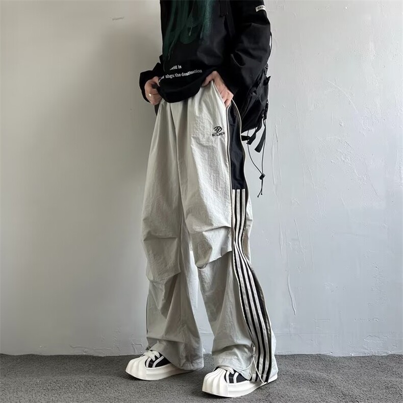 休闲裤男士韩版潮流高街帅气拼色宽松2024秋冬ins长裤K5808-P41,男装休闲裤,星座412-3