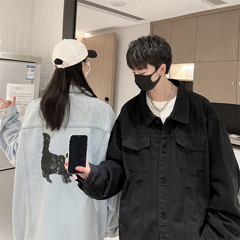 牛仔夹克男大码牛仔外套男茄克NJ77413-P60,男装夹克,电商A040