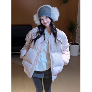 1506-1/G78120/P84粉色刺绣面包服 女 2025 冬宽松棒球服外套图片