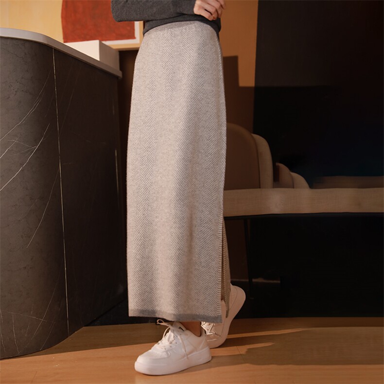 2024年秋季时尚气质百搭简约中长款半身裙，女装半身裙，羿纯羊绒