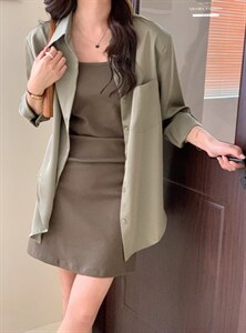 香丽迪网红chic高级感丝滑醋酸外披两件套,其它,香丽迪1