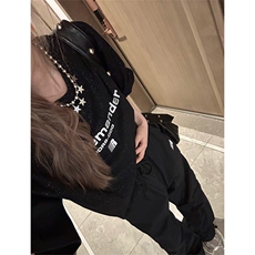 抖音得物供货现货美式潮美式满天星亮片潮牌宽松印花T恤AMTX01，男装T恤，电商A443