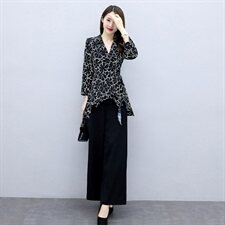 2021春秋季新款时尚舒适休闲气质两件套，女装套装/套裙，魅影