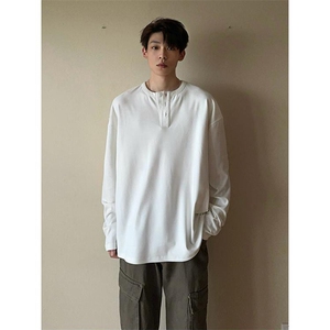 秋冬套头长袖套头圆领T恤德绒打底衫男潮 XZ213-V006-P35控58图片