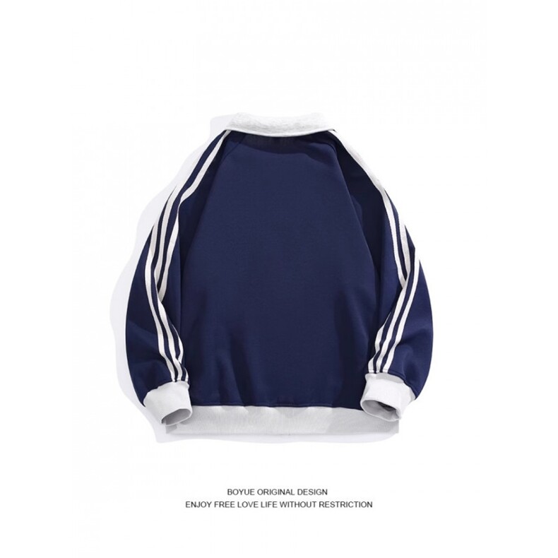 美式复古三条杠潮牌宽松拼接设计感外套夹克棒球服男士W1703p58,男装夹克,电商D315