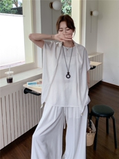 套装女新款流行无袖上衣阔腿裤巨好看的夏装三件套，女装套装/套裙，秀美人生