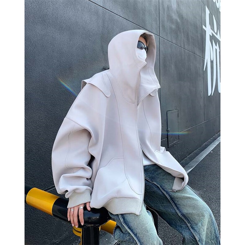 男装简约卫衣24春新款空气层分割连帽开衫外套XZ514-2-20241-P98，女装短外套，星座514-2(原B239)