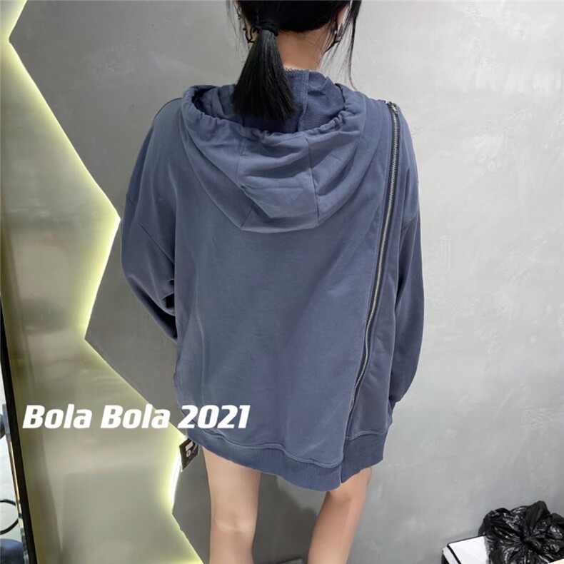 潮牌多穿式拉链卫衣，女装卫衣/绒衫，菠拉菠拉