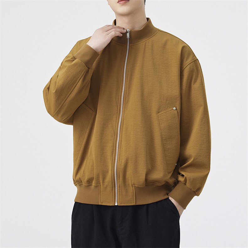 JK923 P45 春季新款港风宽松夹克百搭落肩简约上衣外套图片