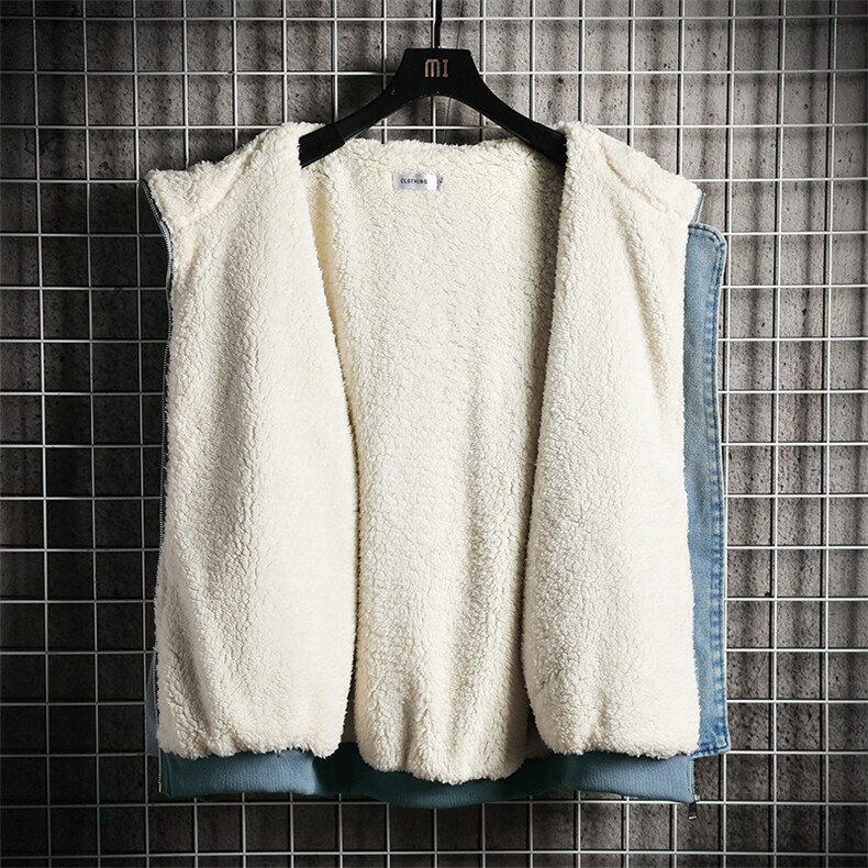 NM53070-P140牛仔外套男大码加厚加绒棉衣男羊羔毛棉服男,男装棉衣,电商A040A