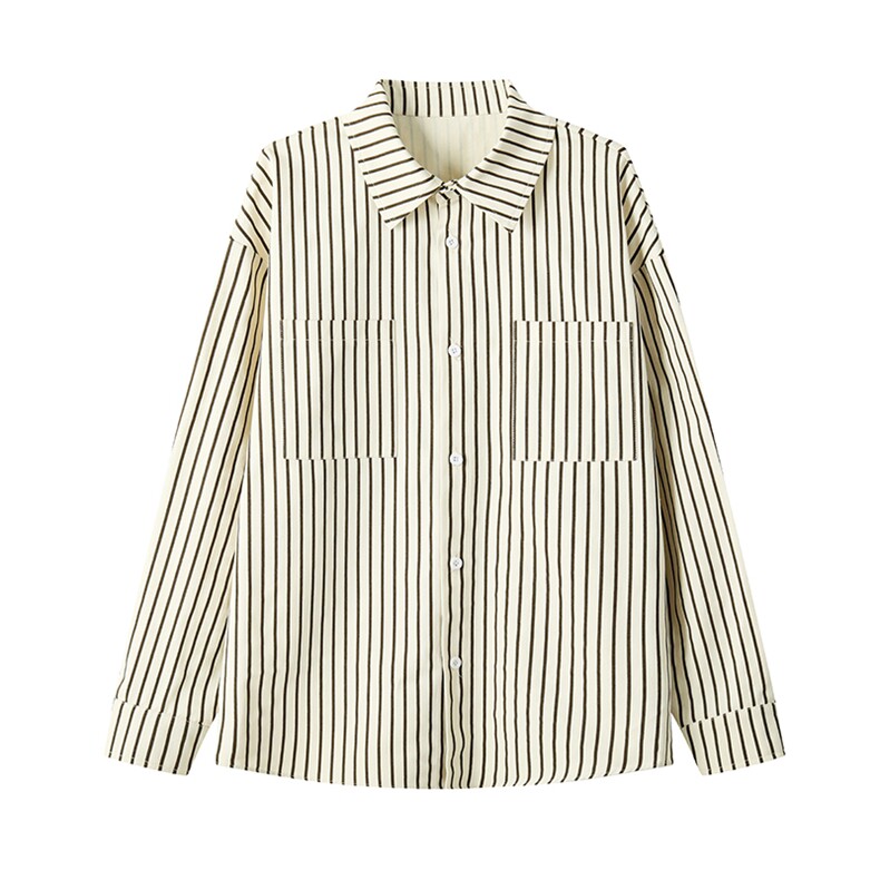 特批P38无差价2025秋季新款复古条纹撞色衬衫时尚大码外套男C5531,男装衬衫,电商A001-1