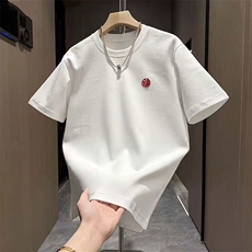 1506-1/TJT1621/P32休闲简约纯棉短袖男士重磅宽松透气圆领半袖，男装T恤，星座1506-1