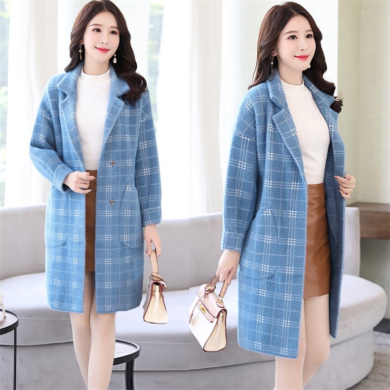 2021春秋季清新潮流时尚保暖休闲长袖女款毛呢外套，女装毛呢外套，臻衣坊