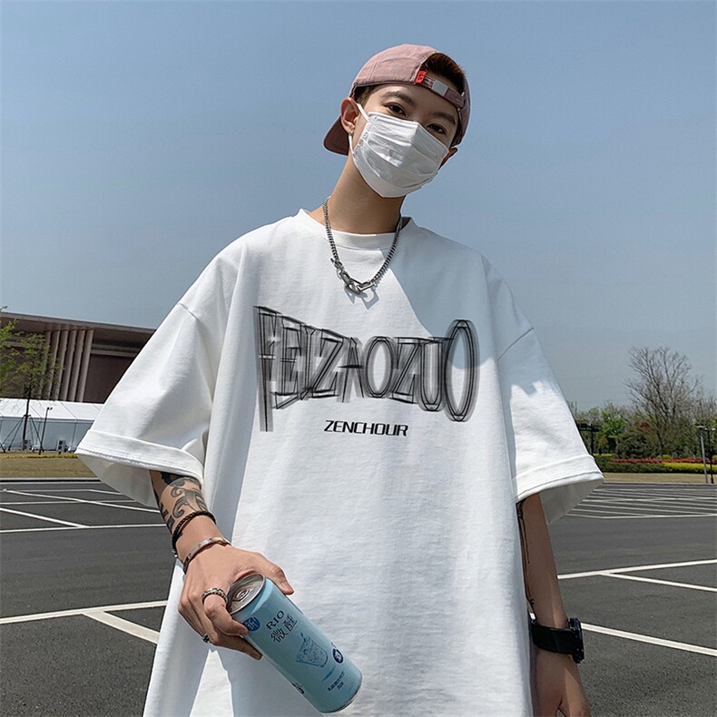 XY5128-TP25控价38美式潮牌印花休闲宽松式短袖大码半袖t恤上衣男,男装T恤,电商A102-1