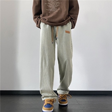 2024新款潮流百搭小标牛仔裤宽松休闲拖地裤B315-K5550-P45控58，男装牛仔裤，电商B315