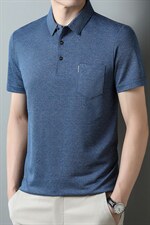中年男士冰丝短袖T恤Polo衫夏季新款男装宽松休闲翻领时尚百搭潮，男装T恤，电商B212（原钱塘6029）