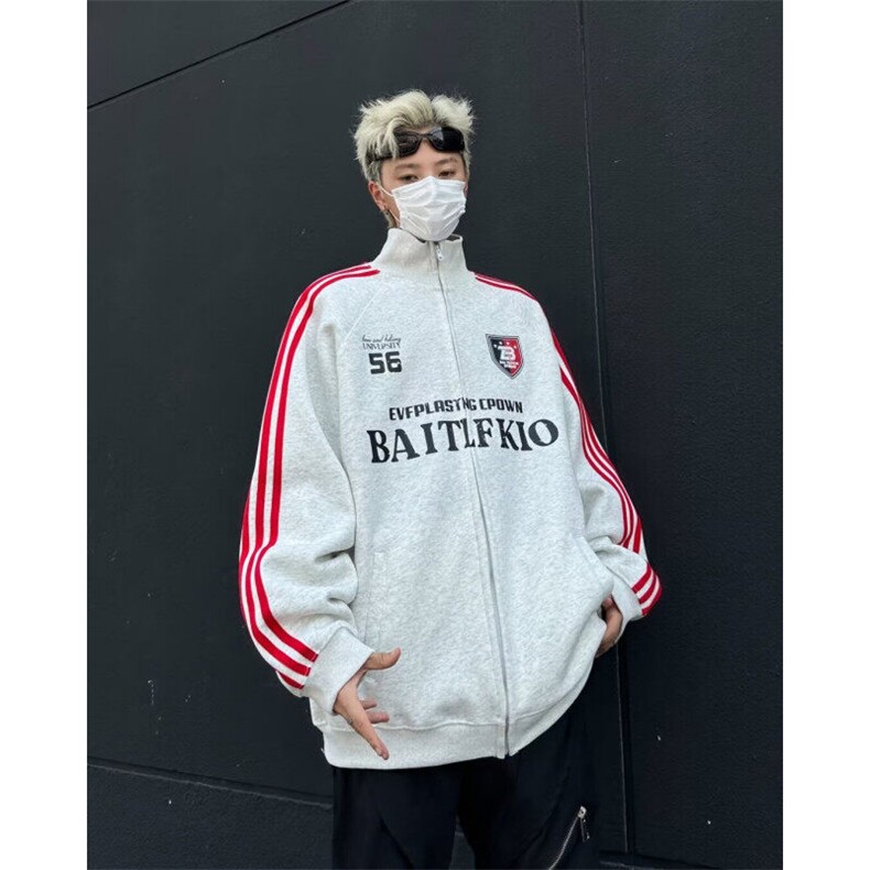 DY8055-P55美式卫衣外套男初秋2025新款宽松潮牌高级感开衫,男装卫衣,星座603-2