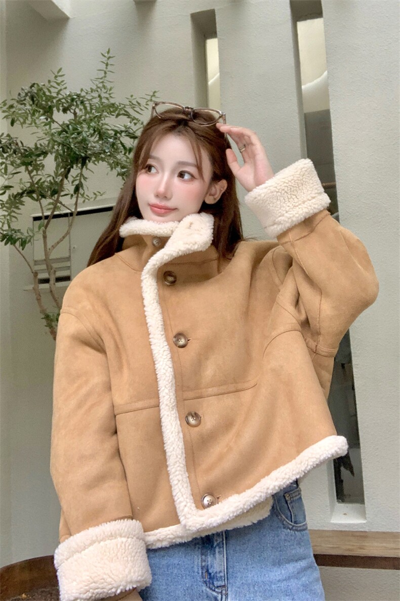 大货已出！小个子双面穿皮毛一体短外套2C276-M2488-p165-k240,女装短外套,2C276