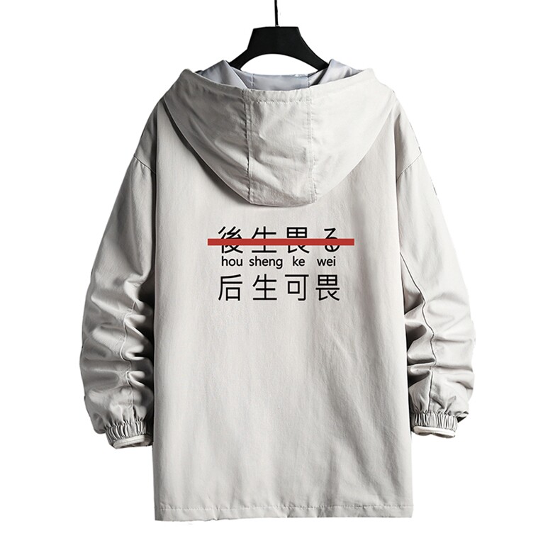 JK41028-P85加款-P115纯连帽夹克男士大码工装夹克男网格,男装夹克,电商A040A