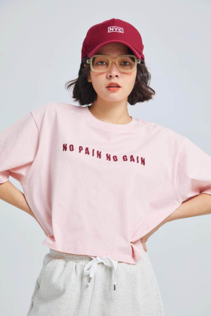 【现货】立体字母刺绣T恤，女装T恤，AIMEEWQ