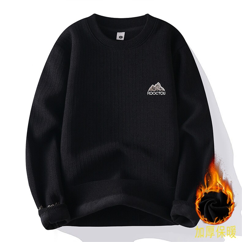 1018-1-M657-P38男士时尚帅气秋冬新款宽松圆领一体绒保暖卫衣，男装棉衣，星座1018-1​