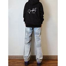 B221美式ins高街暗黑重工艺宽松直筒牛仔裤LK23125-P65控88，男装牛仔裤，电商B221