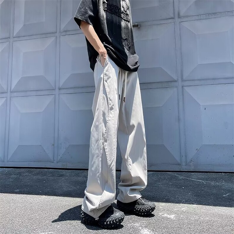 休闲裤男士韩版潮流高街帅气百搭拼接个性2025夏季长裤K5583-P41,男装休闲裤,星座412-3