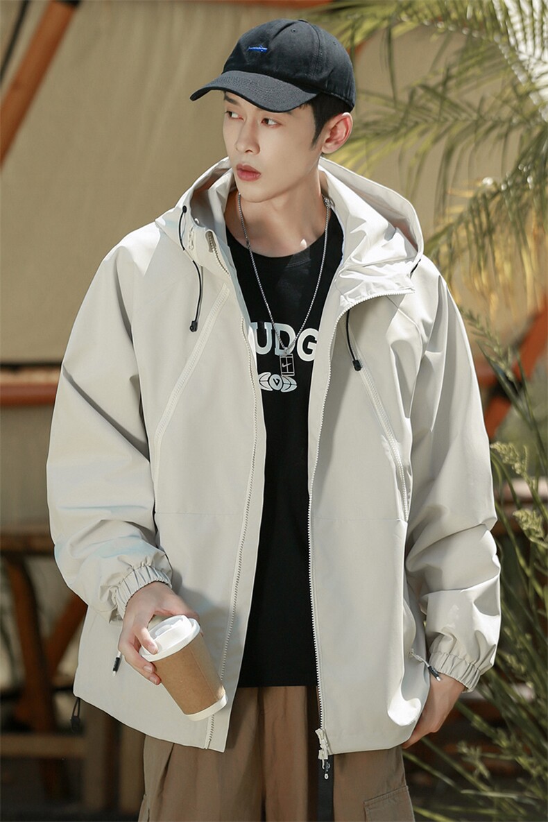 Cityboy情侣时尚连帽冲锋衣外套夹克团体班服,男装夹克,星座301D-5(原星座1415）