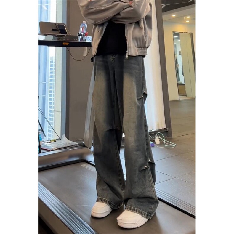 【高质量现货特批45】男秋冬铆钉对折显瘦牛仔裤610A-YB5174,男装牛仔裤,星座610A