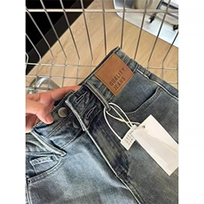 高腰牛仔短裤女夏季设计感显瘦辣妹a字裤美式复古宽松阔腿热裤子，男装牛仔裤，星座1210-1