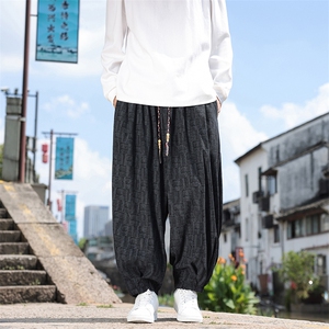 2025秋冬风灯芯绒复古灯笼裤宽松束脚超大码M-9XL2538-P65