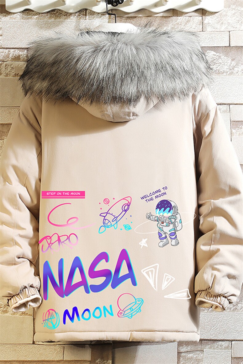 MM48186-P130冬季大毛领衣男士大码加厚袄男服砖墙,男装棉衣,电商A040A