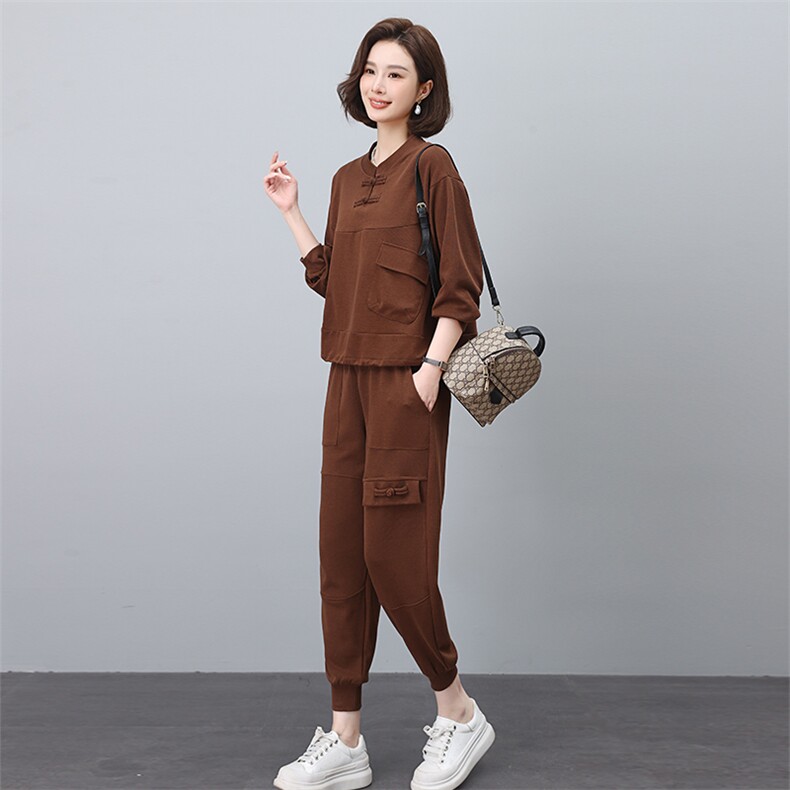 时尚优雅女装套装舒适百搭两件套气质显瘦休闲装,女装套装/套裙,叶笙衣
