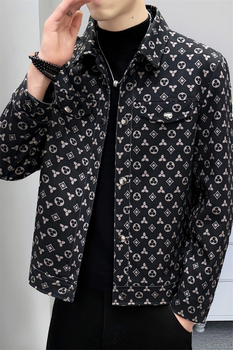2025新款潮流休闲百搭帅气翻领工装夹克男装衣服1018-JK910-P85,男装棉衣,星座1018
