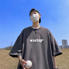 纯棉T恤直播高品质重磅220克wast字母印花T1909-p25，男装T恤，星座508（原C305）