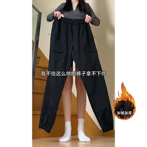 秋冬加绒加厚户外防水冲锋裤保暖束脚休闲裤K8280特P55控 88图片