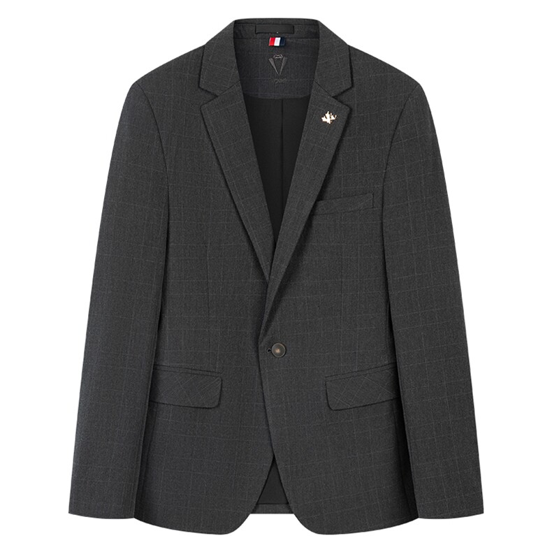 西服套装男士条纹商务正装新郎结婚礼服春秋季西装两件套9903P225,男装西服套装,电商A355（原A415）