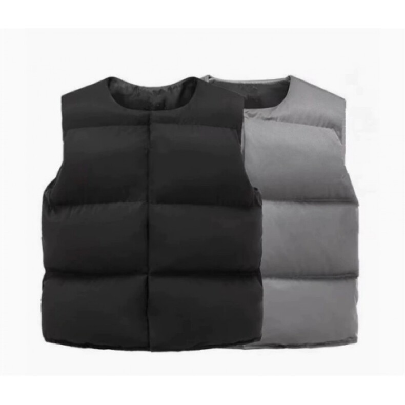 (网图)休闲纯色无领棉马甲坎肩美式高街羽绒棉轻薄313B-M108-P55，女装马甲，星座313B